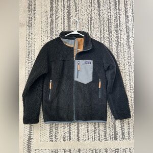 Patagonia Retro-X Youth Kids Fleece Jacket Black Size XL (14)